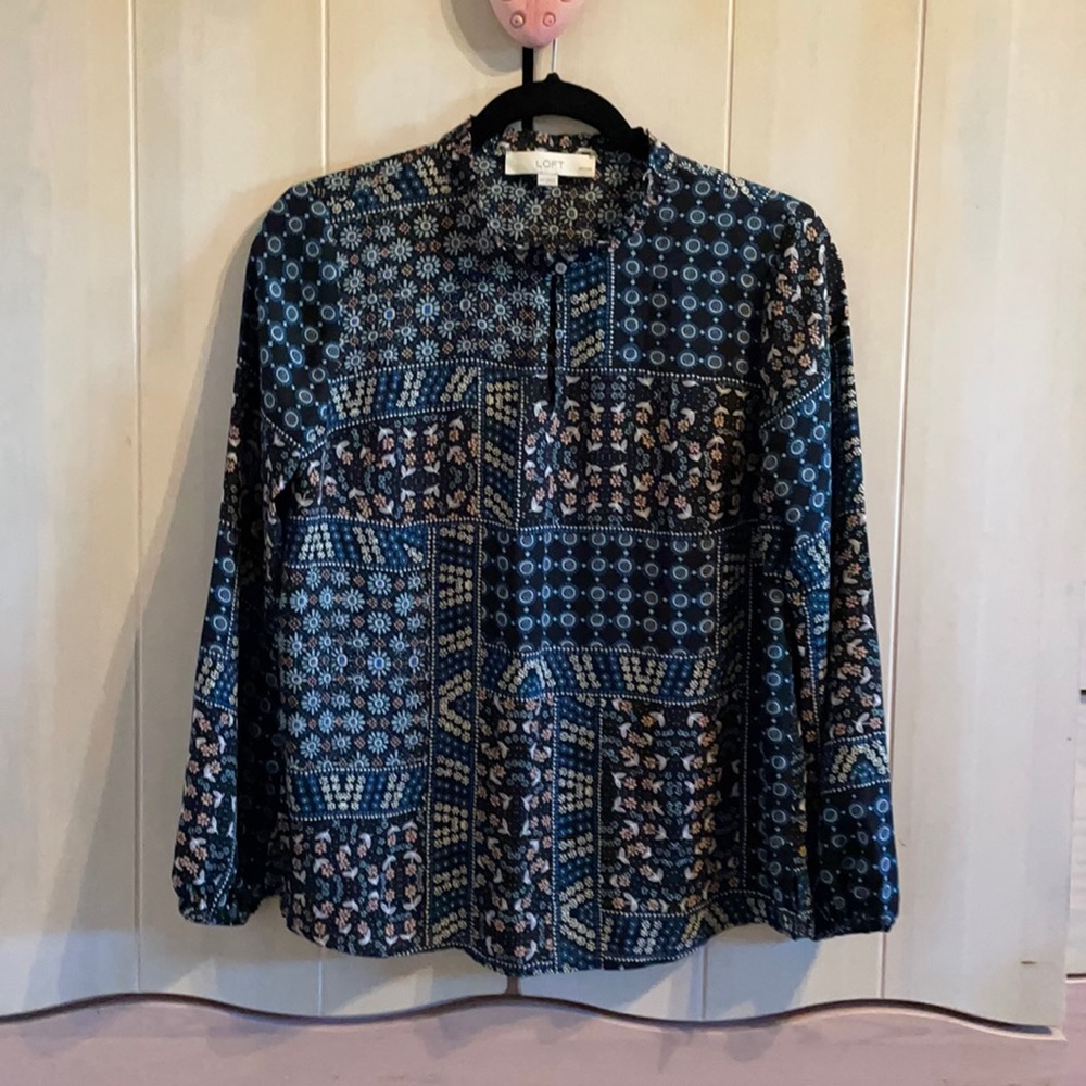 LOFT Floral Print Blouse